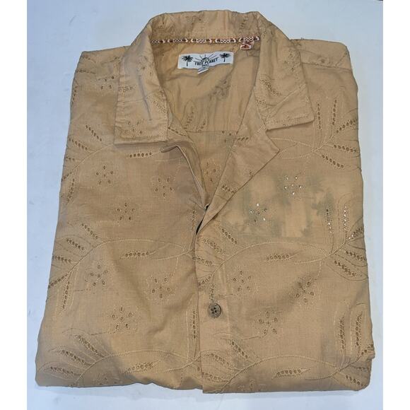 FREE PLANET Men’s Hawaiian Island Orange Sand Vented Shirt Sz SM New With Tags - Picture 7 of 7